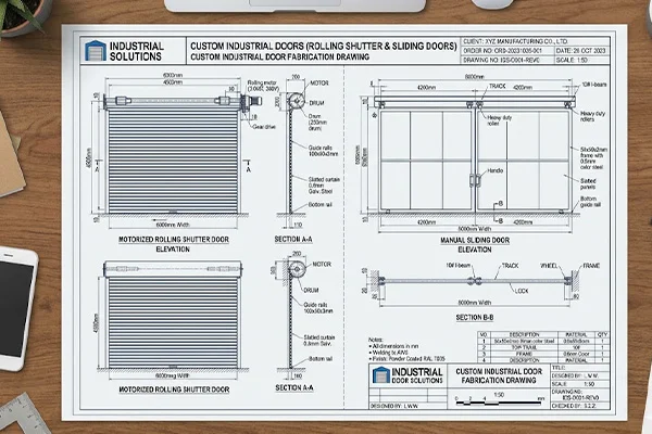 工业滑升门图纸 工业滑升门图纸