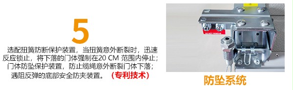 提升门门板防坠系统